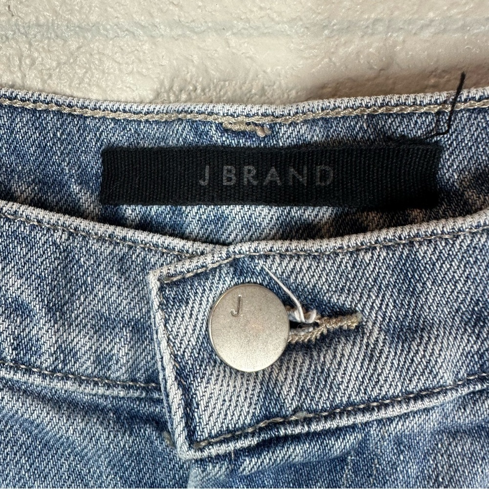 JBRAND Joan Crop Women's 28 Wide Straight Leg Crop Super High Rise Denim Jeans - Picture 7 of 12